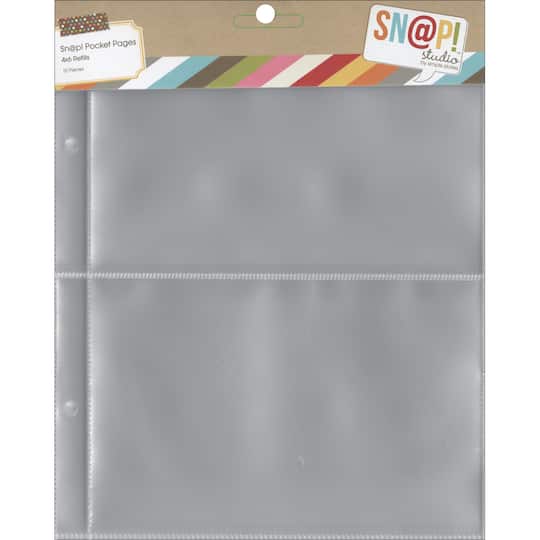 Simple Stories Sn@p!&#x2122; 4&#x22; x 6&#x22; Pocket Pages for 6&#x22; x 8&#x22; Binders, 10ct.